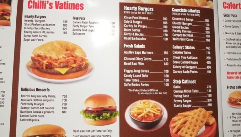 Chili’s Menu Nutrition Information and Prices