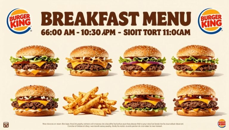 Burger King Breakfast Menu Hours Price