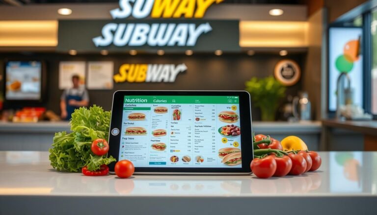 subway nutrition menu