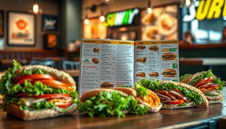 subway sandwich menu