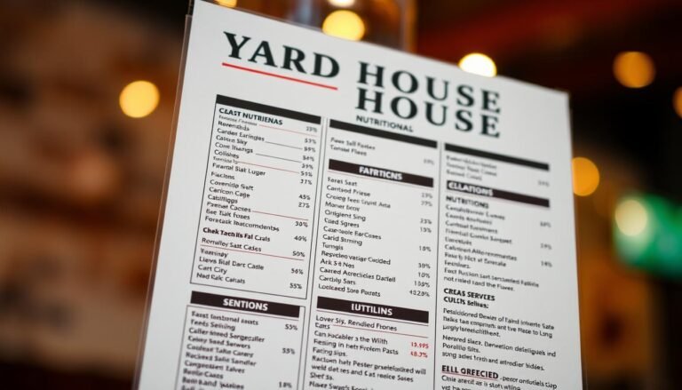 yard house menu nutrition